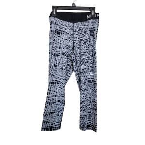 Nike Pro Leggings Cropped Women's Size Medium Black and White print